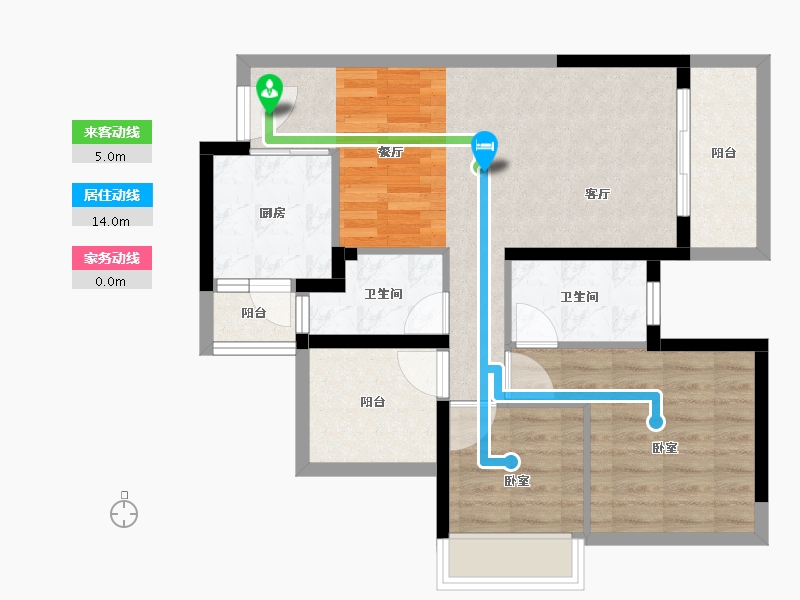 广东省-惠州市-龙光玖榕府-71.55-户型库-动静线