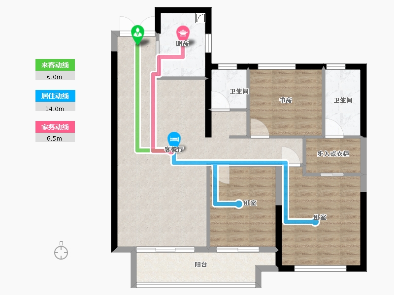 湖南省-长沙市-中交·中央公园-92.16-户型库-动静线