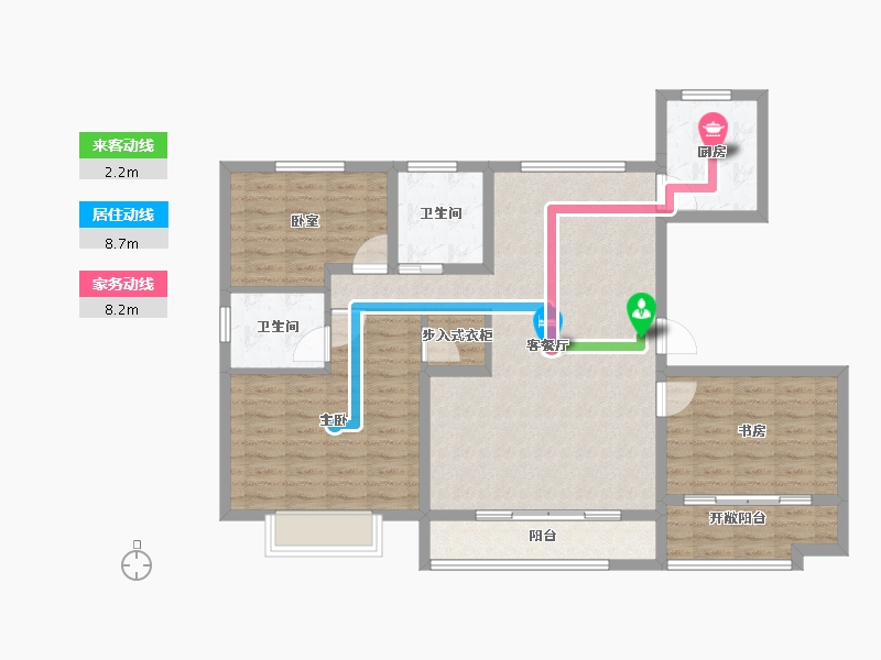 山东省-济宁市-金祥凤凰城-104.00-户型库-动静线