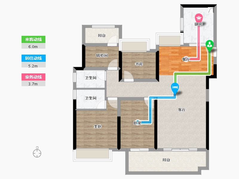 湖南省-衡阳市-奥莱·祥生府-103.24-户型库-动静线