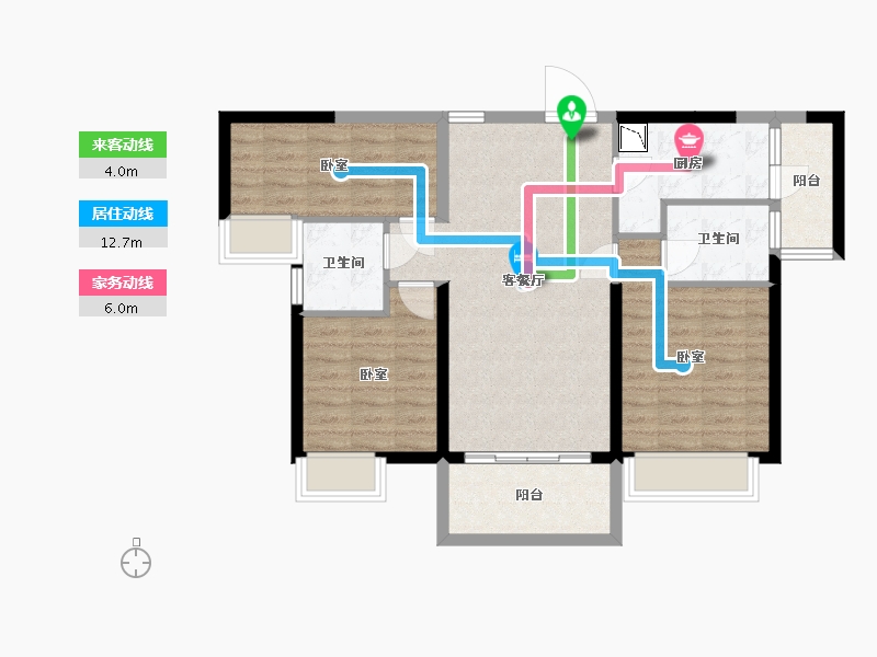 广东省-深圳市-碧桂园山河城-83.17-户型库-动静线