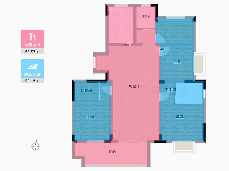 安徽省-宣城市-郎溪华源郎川府-103.01-户型库-动静分区