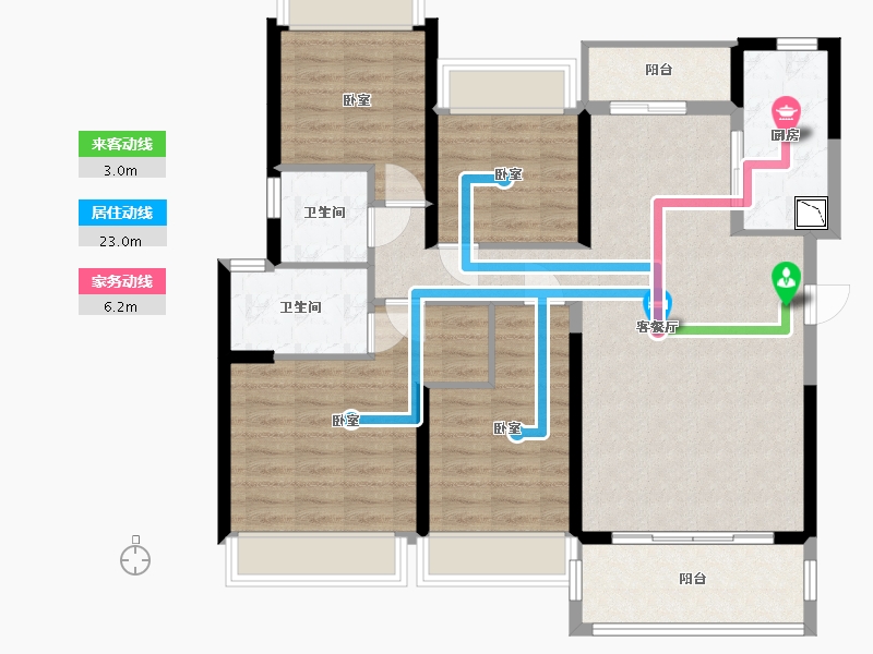 广东省-深圳市-碧桂园山河城-102.56-户型库-动静线