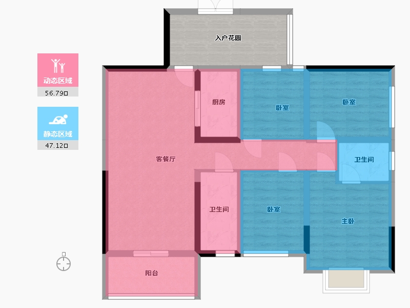 广西壮族自治区-玉林市-中建伴山壹号-103.15-户型库-动静分区