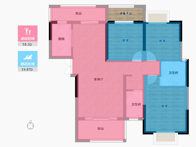 湖南省-岳阳市-金江学府-90.22-户型库-动静分区