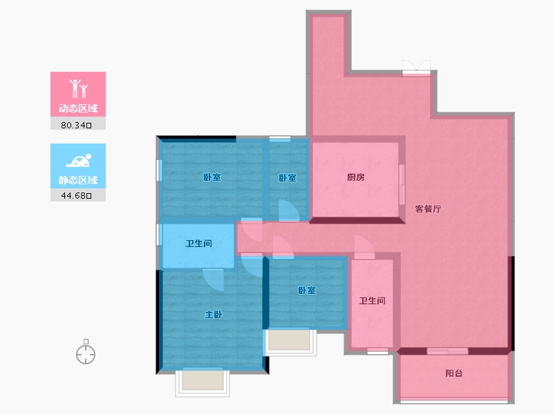 广西壮族自治区-玉林市-中建伴山壹号-110.59-户型库-动静分区