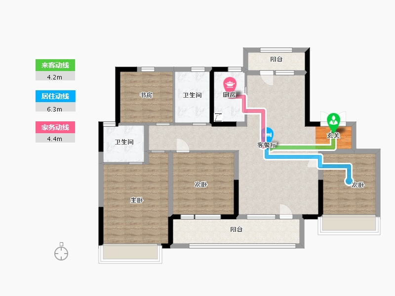 山东省-青岛市-世博城逸海-112.00-户型库-动静线