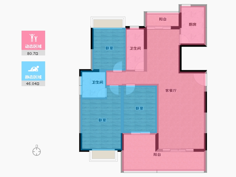 湖南省-衡阳市-碧水湾-113.64-户型库-动静分区