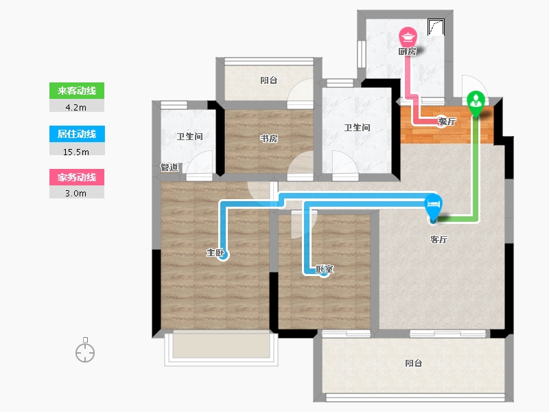 湖南省-衡阳市-奥莱·祥生府-82.29-户型库-动静线