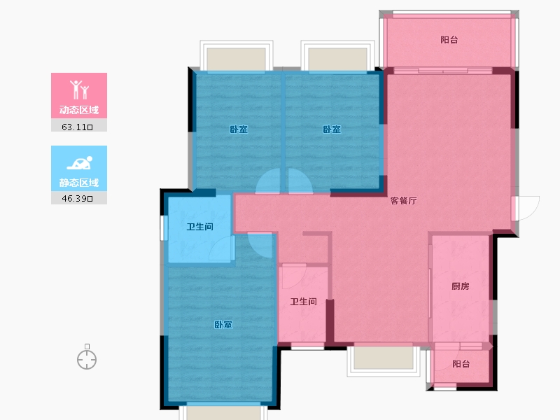 湖南省-衡阳市-碧水湾-99.24-户型库-动静分区