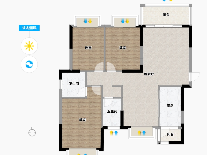 湖南省-衡阳市-碧水湾-99.24-户型库-采光通风