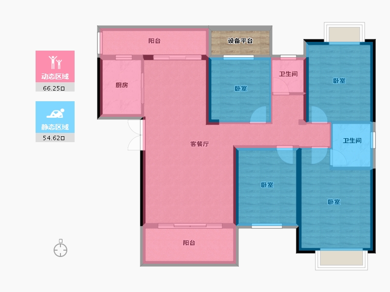 湖南省-岳阳市-金江学府-111.83-户型库-动静分区