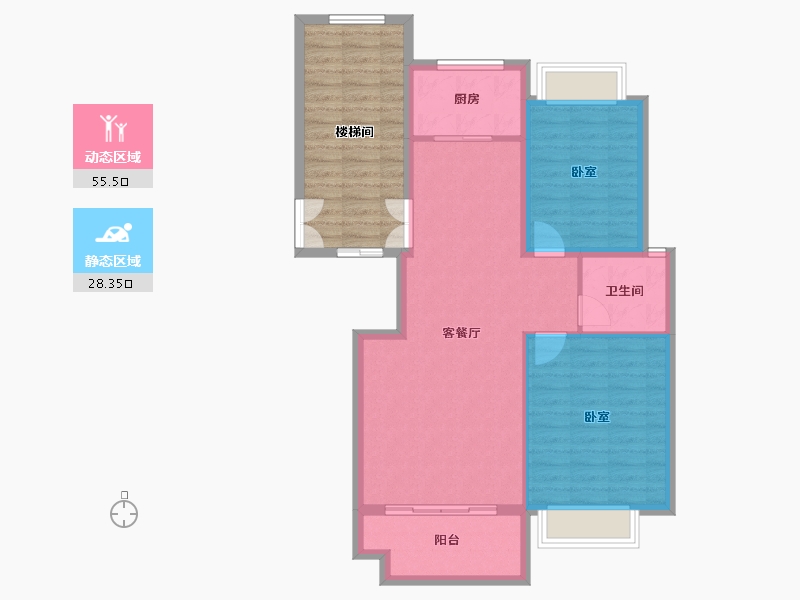 湖南省-衡阳市-金星·湘江雅院-91.47-户型库-动静分区