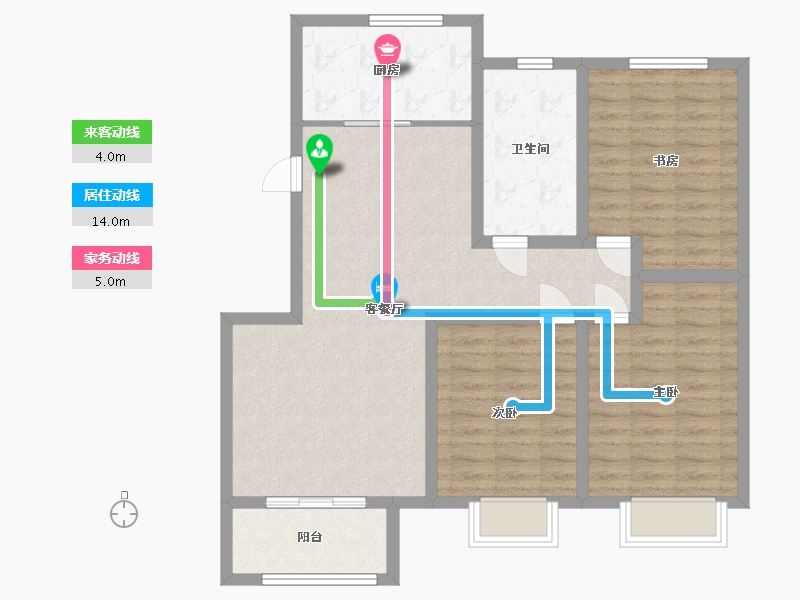 山东省-青岛市-府新苑-92.40-户型库-动静线