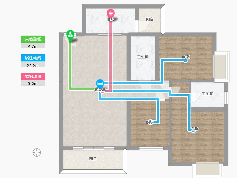 贵州省-安顺市-万象御墅-83.89-户型库-动静线