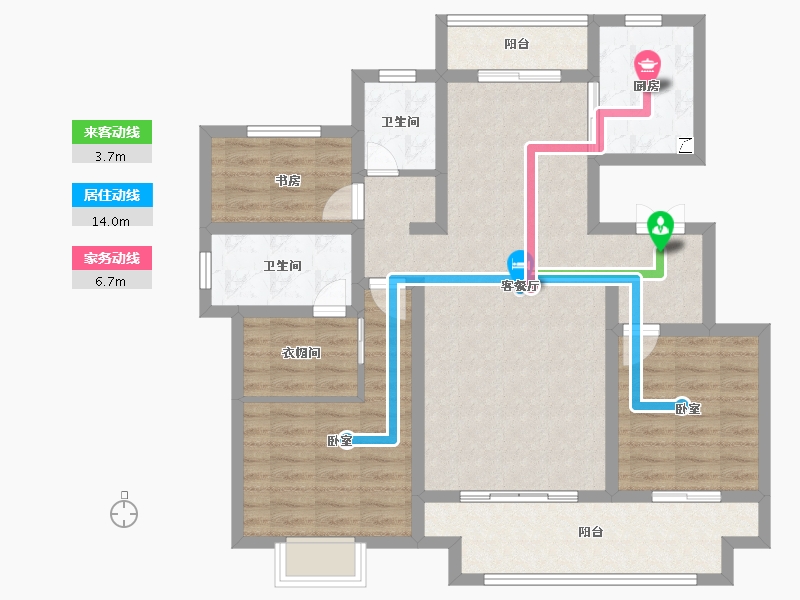 安徽省-宣城市-凤形桃花源-101.90-户型库-动静线