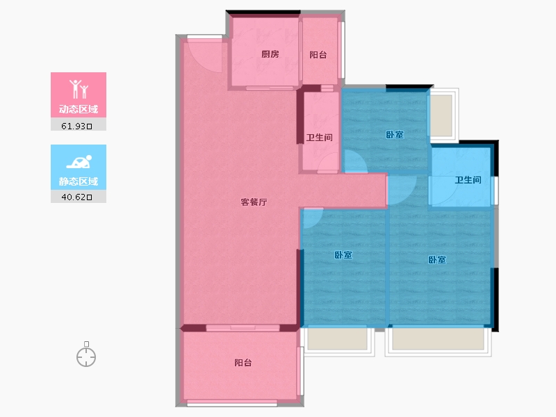 广东省-阳江市-锦峰花园-93.25-户型库-动静分区