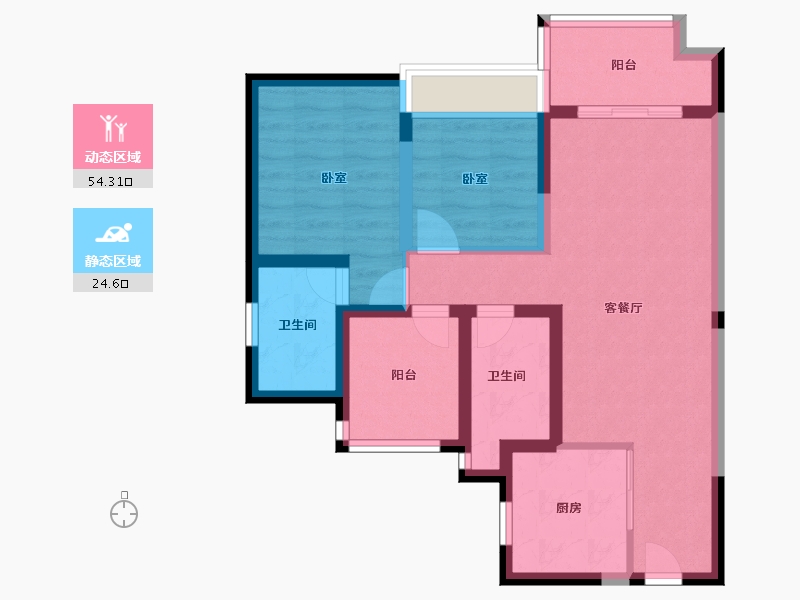 广东省-佛山市-保利时光印象-69.00-户型库-动静分区