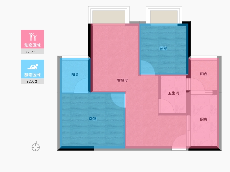 广东省-佛山市-桂南星晴公馆-47.98-户型库-动静分区