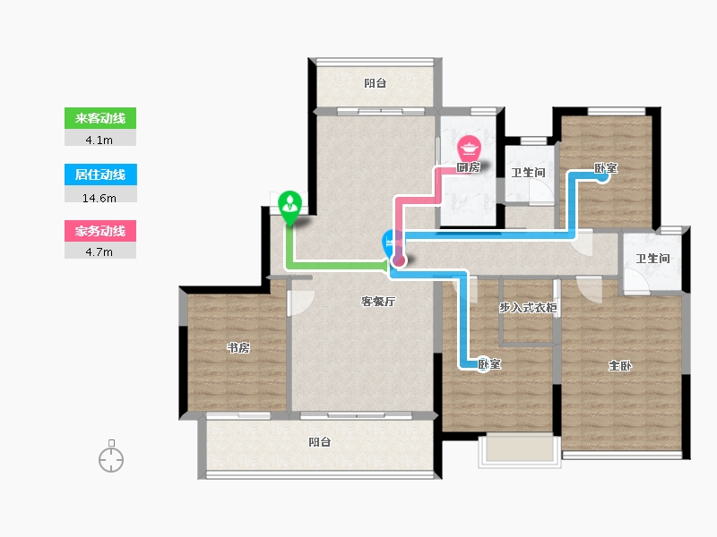 湖南省-长沙市-中交·中央公园-129.94-户型库-动静线