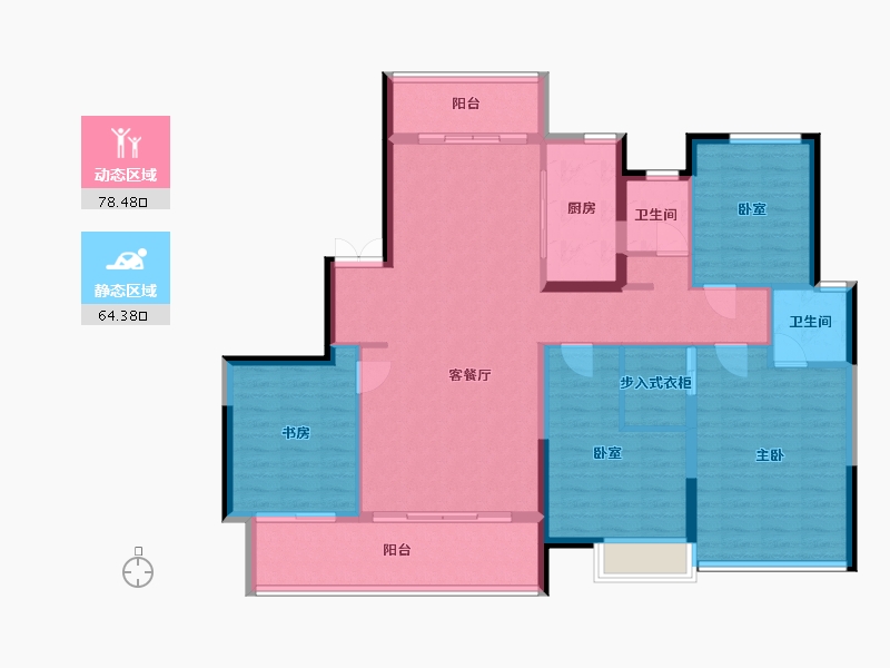 湖南省-长沙市-中交·中央公园-129.94-户型库-动静分区