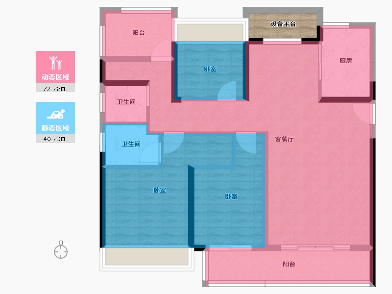 湖南省-衡阳市-中梁·壹号院-104.47-户型库-动静分区