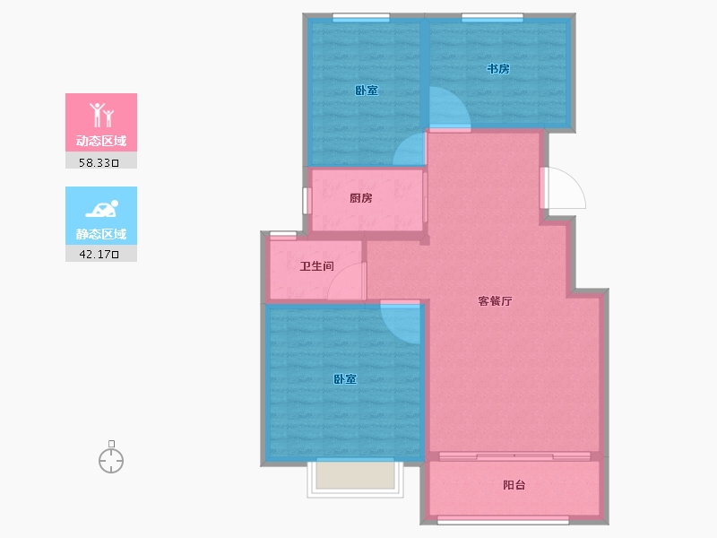 山东省-淄博市-美力理想城-91.02-户型库-动静分区