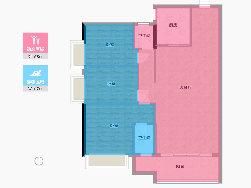 广东省-梅州市-龙腾一品-93.76-户型库-动静分区