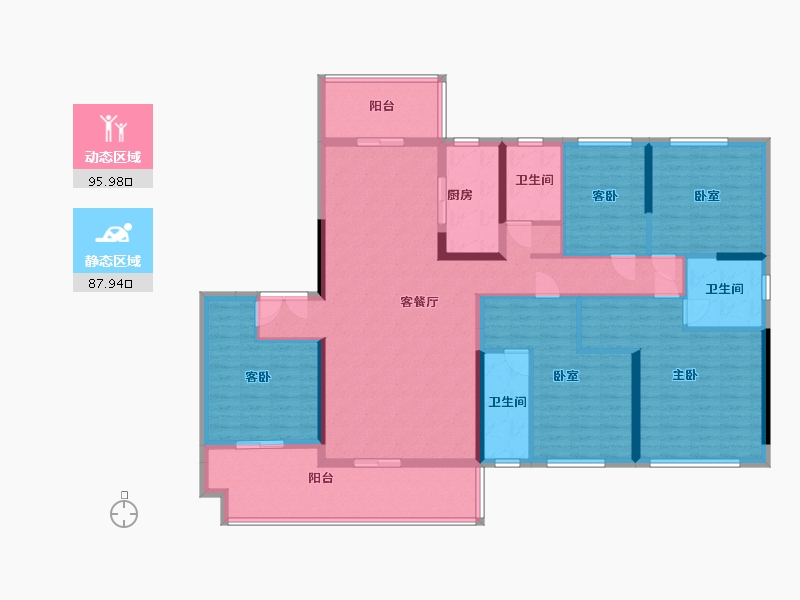 广西壮族自治区-玉林市-博白碧桂园-165.96-户型库-动静分区