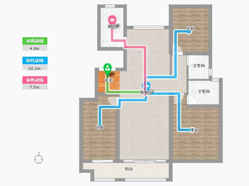 山东省-泰安市-鲁投尚府-100.17-户型库-动静线