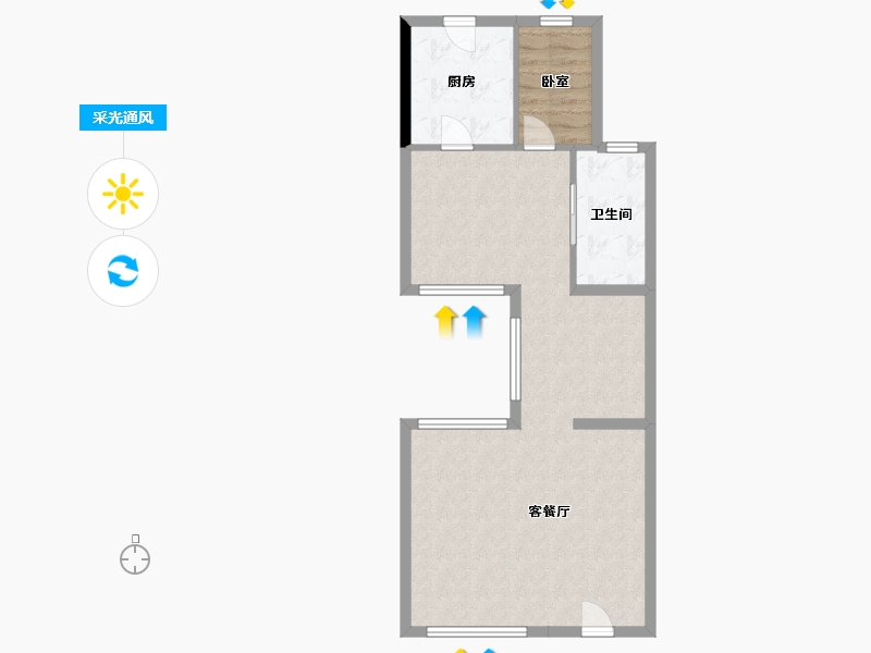 福建省-厦门市-招商卡达凯斯-70.04-户型库-采光通风