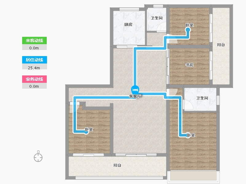 山东省-淄博市-金科集美嘉悦-128.00-户型库-动静线