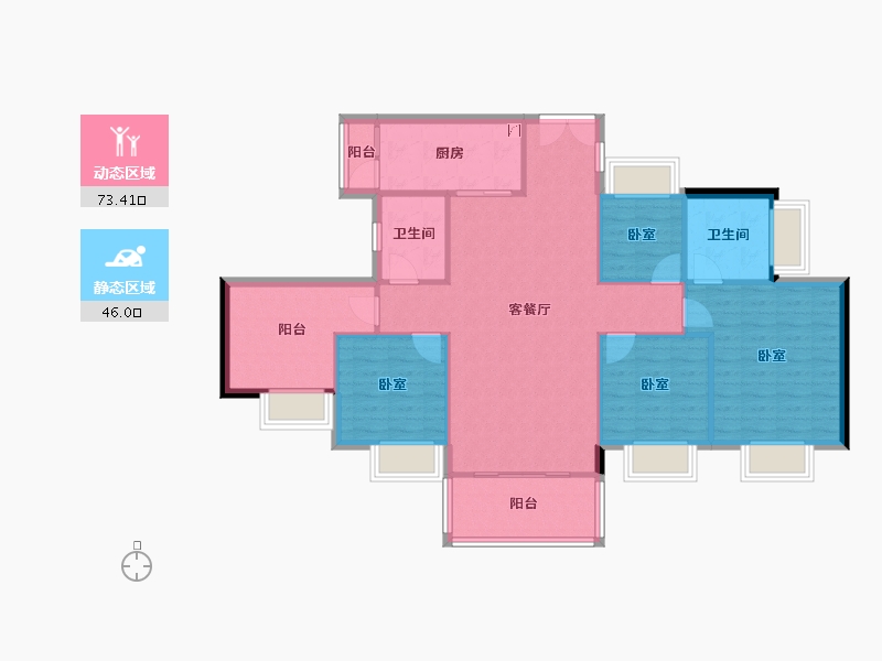 广东省-东莞市-星河时代-108.86-户型库-动静分区