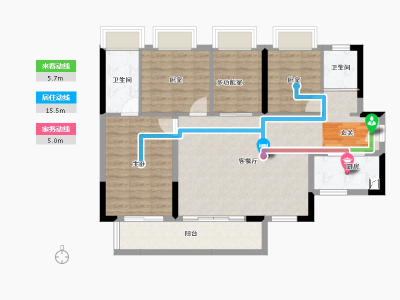 广东省-佛山市-高明碧桂园峰会-90.46-户型库-动静线