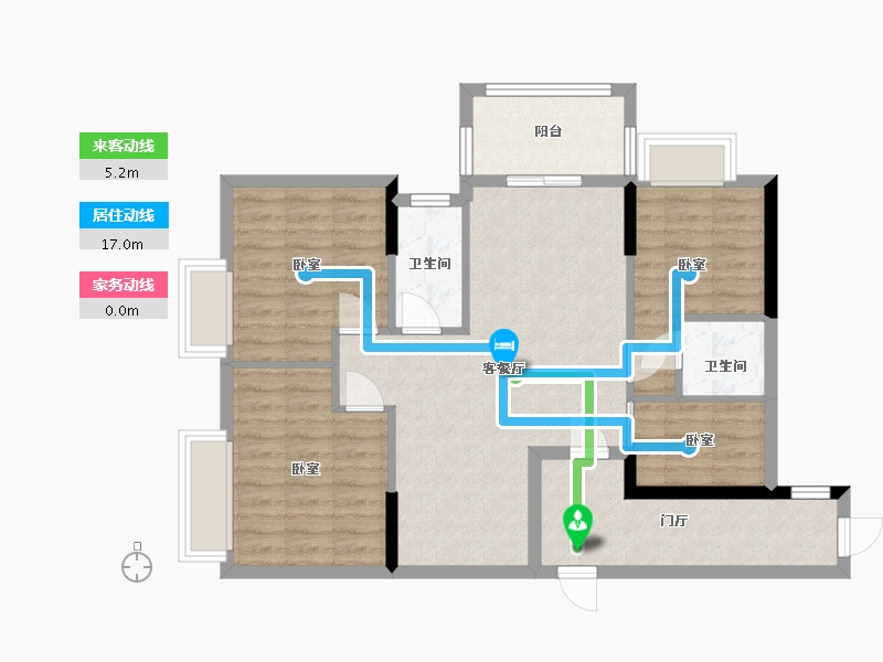 广东省-梅州市-龙腾一品-85.14-户型库-动静线