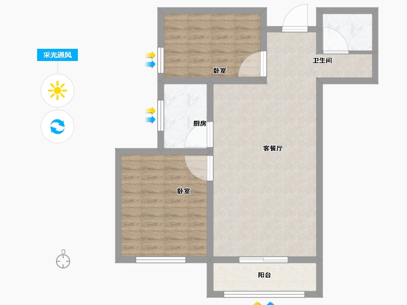 山东省-济宁市-金悦国际-76.01-户型库-采光通风