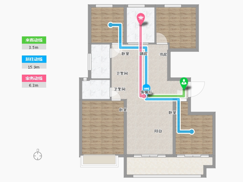 山东省-潍坊市-中梁新嘉拾光悦-119.22-户型库-动静线