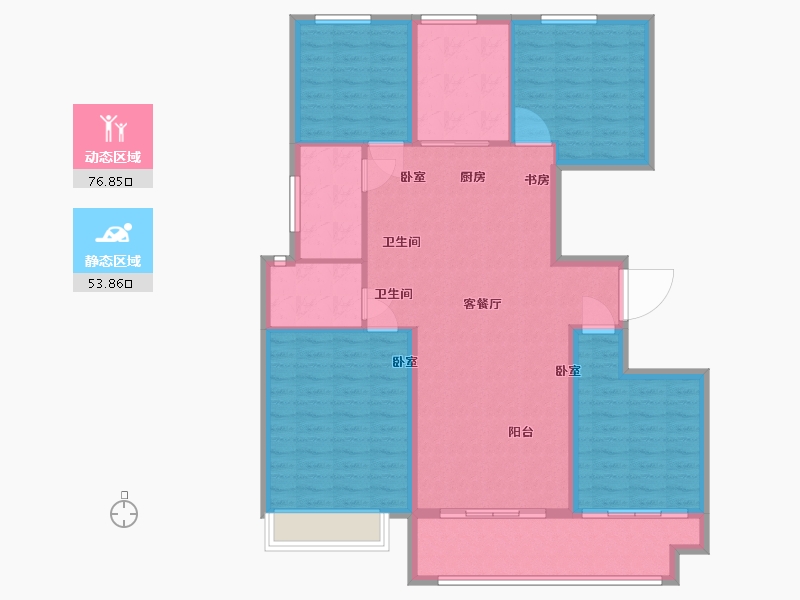 山东省-潍坊市-中梁新嘉拾光悦-119.22-户型库-动静分区