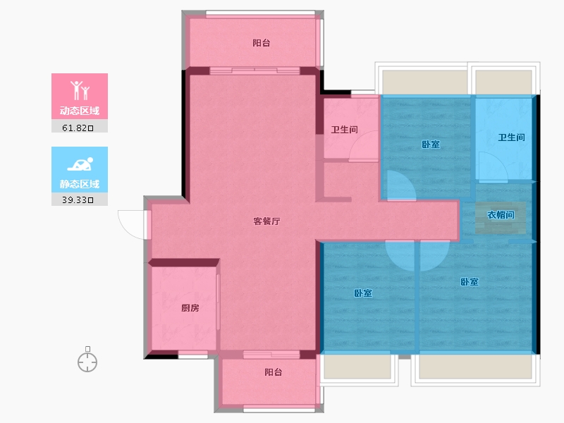 广东省-阳江市-美的·未来中心-91.00-户型库-动静分区