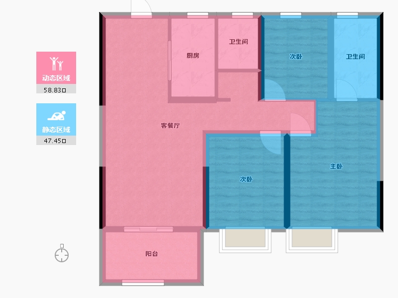 河南省-许昌市-锦艺伊顿小镇-95.00-户型库-动静分区