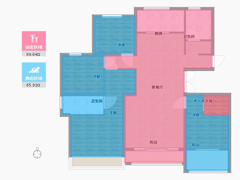 山东省-泰安市-新兴御蓝山-122.41-户型库-动静分区