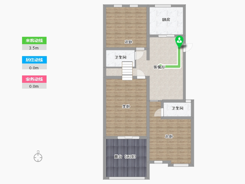 山东省-泰安市-泰和·清月湖-106.80-户型库-动静线