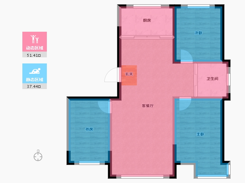 吉林省-长春市-嘉惠七号院-80.07-户型库-动静分区