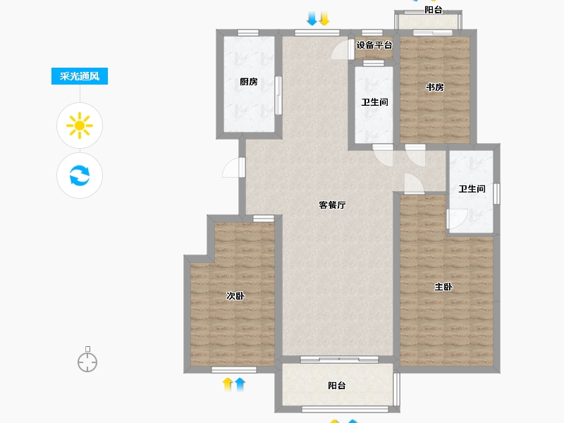 山东省-泰安市-恒基都市森林-122.20-户型库-采光通风