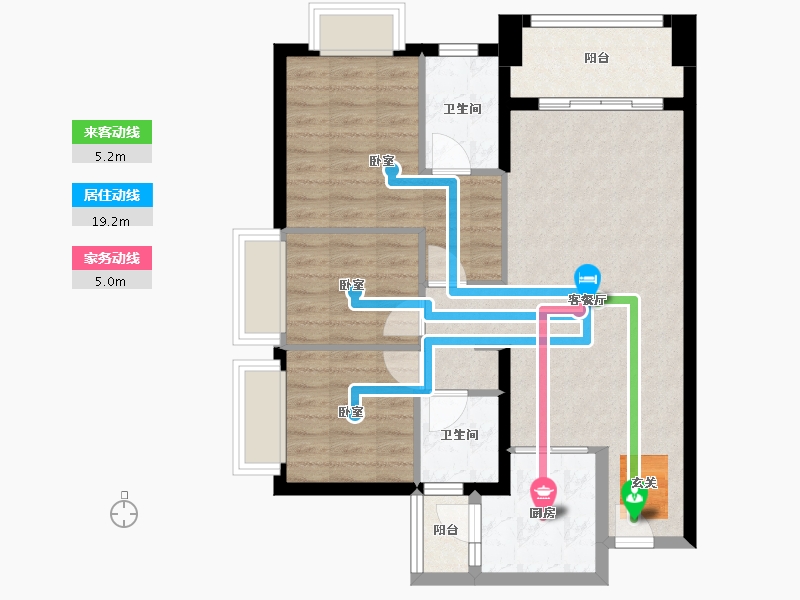 广东省-惠州市-当代MOMΛ上品湾-77.39-户型库-动静线