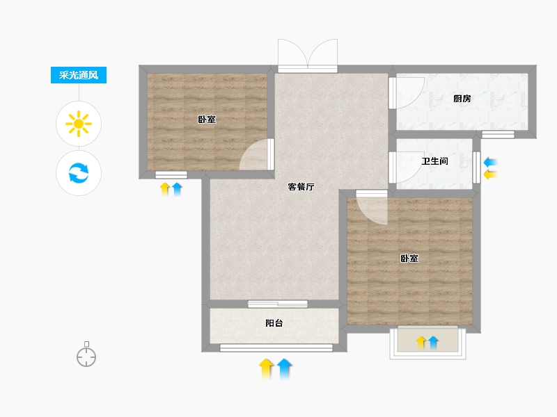 山东省-济宁市-大顺花园-74.01-户型库-采光通风