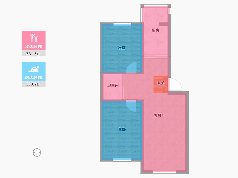 吉林省-长春市-君悦华庭-55.35-户型库-动静分区