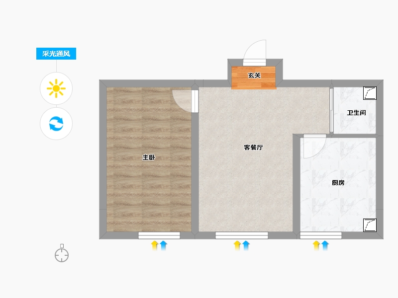 吉林省-长春市-君悦华庭-45.19-户型库-采光通风