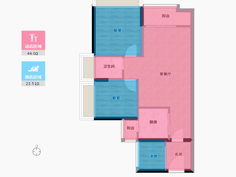 广东省-广州市-珠江花城-60.08-户型库-动静分区