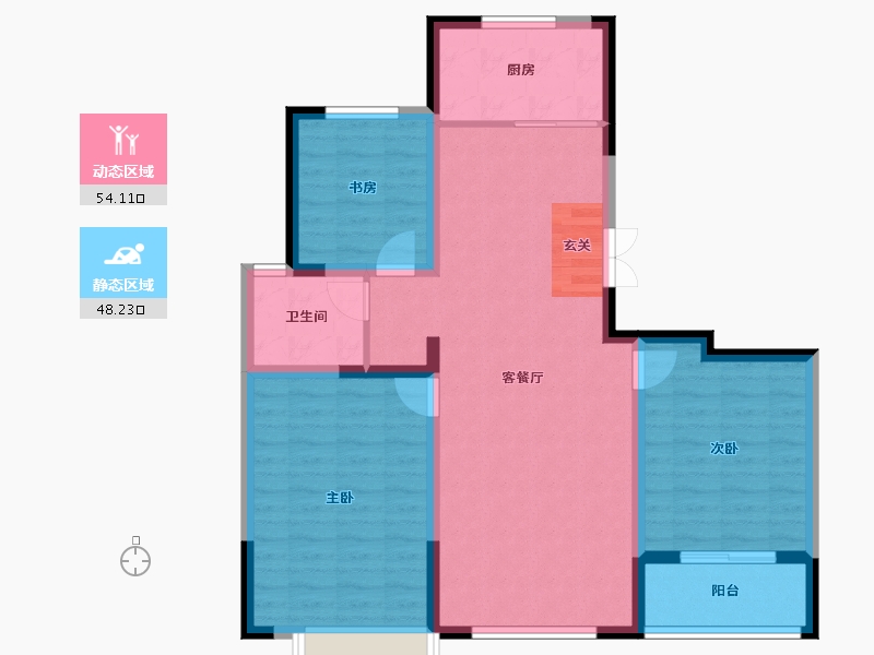 山东省-泰安市-福源翡翠嘉苑-92.01-户型库-动静分区